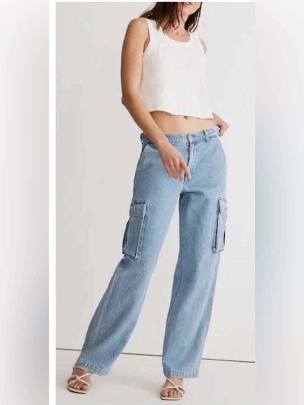 Madewell Low-Slung Straight Cargo Jeans